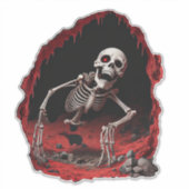 Menancing Skeleton Aufkleber (Vorderseite)