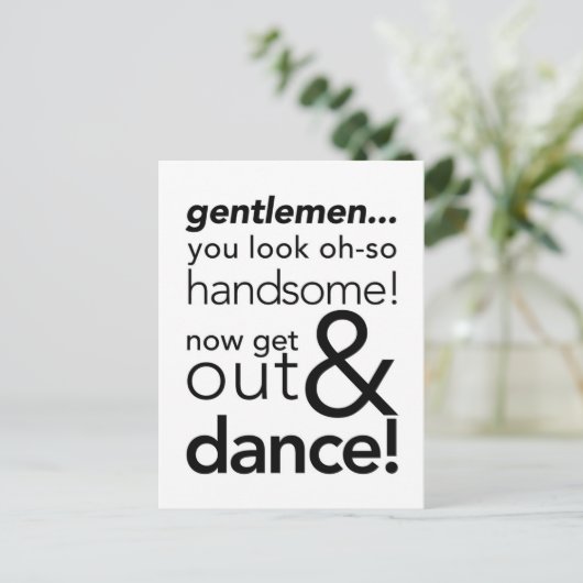 MenBathroomSign.jg Postkarte (Stehend Vorderseite)