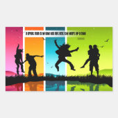 Mencius Inspiration Zitat "Ein großer Mann" Rechteckiger Aufkleber (Vorderseite)