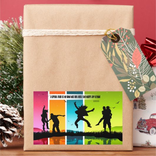 Mencius Inspiration Zitat "Ein großer Mann" Rechteckiger Aufkleber (Feiertag)