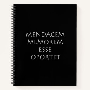 Mendacem memorem esse oportet notizblock