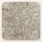 Mende Rechteckiger Pappuntersetzer (Vorderseite)