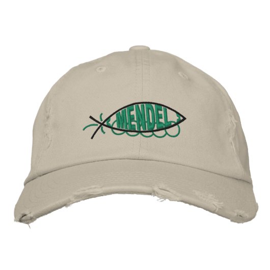 Mendel Peapod Fish Hat Bestickte Baseballkappe (Vorderseite)