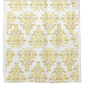 Mendela Muster, Gold Duschvorhang (Vorderseite)