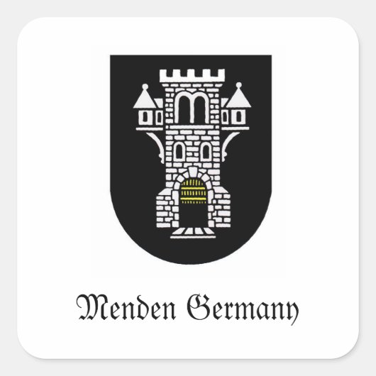 Menden Deutschland Quadratischer Aufkleber (Vorderseite)