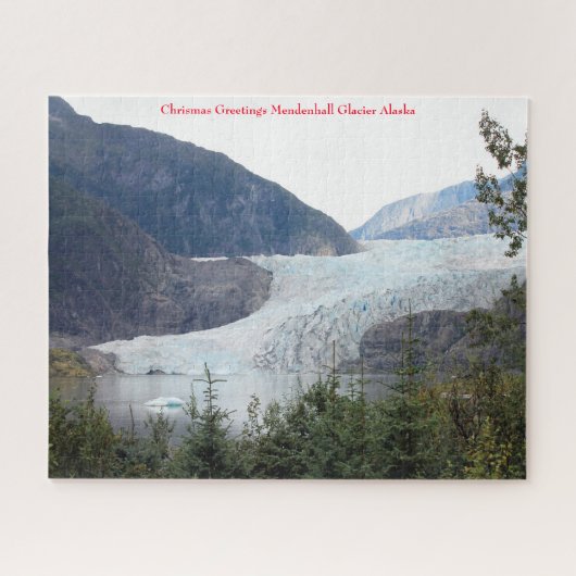 Mendenhall Glacier Alaska Chrismas Grüße Puzzle (Horizontal)