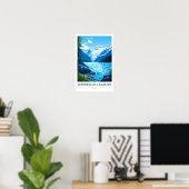 Mendenhall Glacier Alaska Travel Print Poster (Heimbüro)