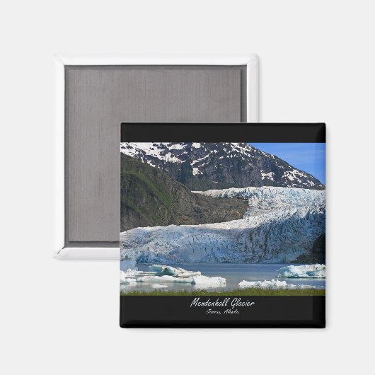 Mendenhall Glacier / Juneau Alaska Magnet (Vorderseite/Rückseite)