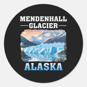 Mendenhall-Gletscher Alaska Outdoor-Wandern Campin Runder Aufkleber