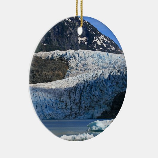 Mendenhall Gletscher/Juneau Alaska Keramik Ornament (Rechts)