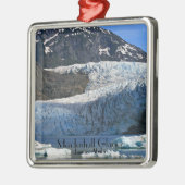 Mendenhall Gletscher/Schablone Juneau Alaska Silbernes Ornament (Links)