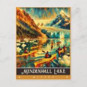Mendenhall Lake, Alaska | Vintage Malerei Postkarte (Vorderseite)