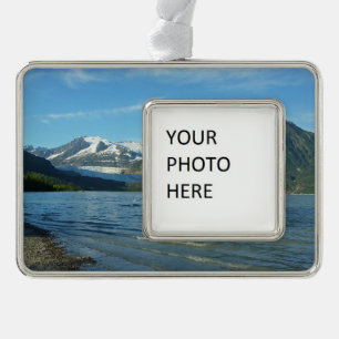 Mendenhall Lake in Juneau Alaska Rahmen-Ornament Silber