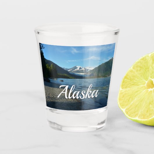 Mendenhall See Juneau Alaska Landschaft Schnapsglas (Vorderseite)