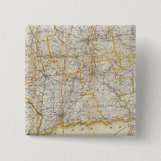 Mendenhall's Guide, Road Map Connecticut Button (Vorderseite)