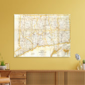 Mendenhall's Guide, Road Map Connecticut Leinwanddruck (Insitu (Wohnzimmer))