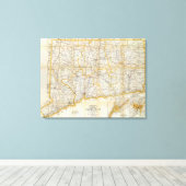Mendenhall's Guide, Road Map Connecticut Leinwanddruck (Insitu (Holzboden))
