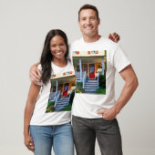 Mendham NJ - Veranda mit hölzerner amerikanischer T-Shirt (Unisex)