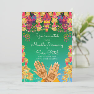 Mendhi-Abend-Einladungen & Henna-Party-Einladungen Einladung