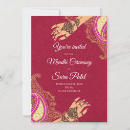 Mendhi Einladungen & Mehendi lädt Henna Party