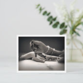 Mendhi Hand Henna in Sepia Tone Postkarte (Stehend Vorderseite)