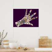 Mendhi Hände Poster (Küche)