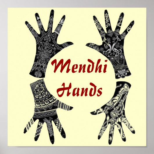 Mendhi Hands Poster (Vorne)
