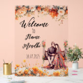 Mendhi-Zeichen Acrylschild (Hochzeit)