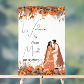 Mendhi-Zeichen für Burnorange Acrylschild (Neutral)