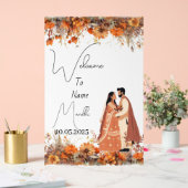 Mendhi-Zeichen für Burnorange Acrylschild (Hochzeit)