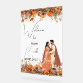 Mendhi-Zeichen für Burnorange Acrylschild (Winkel)