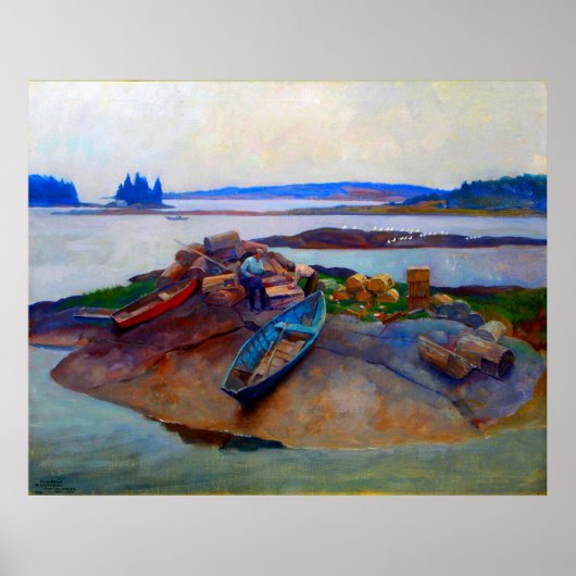 Mending Traps Martinsville Maine N.C. Wyeth 1934 Poster (Vorne)