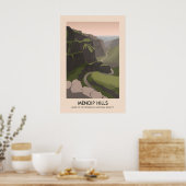 Mendip Hills AONB Reiseplakat Poster (Küche)