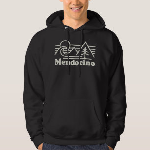 Mendocino California Retro Vintages Surfen Sunset Hoodie