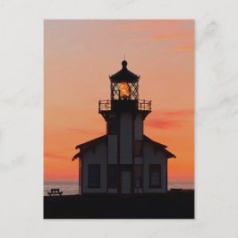 MENDOCINO Leuchtturm Point Cabrillo Sunset Postkarte