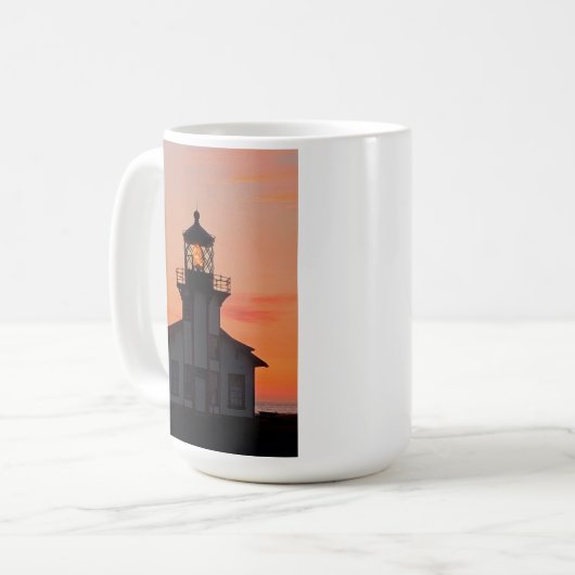 Mendocino Lighthouse Sunset Kaffeetasse (Vorderseite Links)