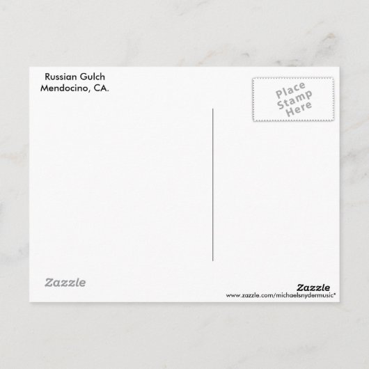 Mendocino Postkarte (Rückseite)