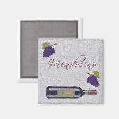 Mendocino Vintag Wine Magnet (Vorderseite/Rückseite)