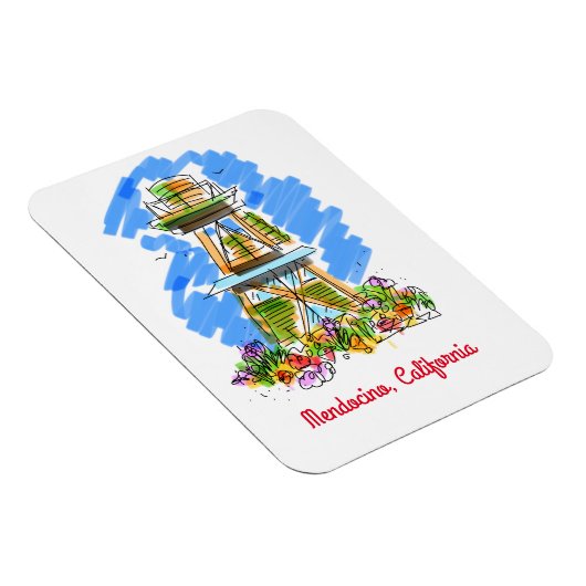 Mendocino Wasserturm Magnet (Rechte Seite)