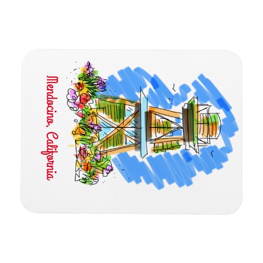 Mendocino Wasserturm Magnet (Horizontal)