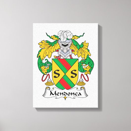 Mendonca-Familienwappen Leinwanddruck (Vorderseite)