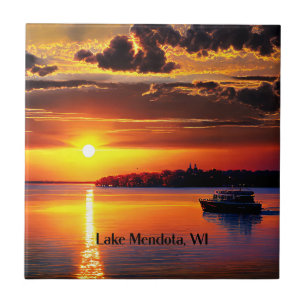 Mendota-See, WI, Fliese