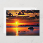 Mendota-See, WI, Postkarte (Vorne/Hinten)
