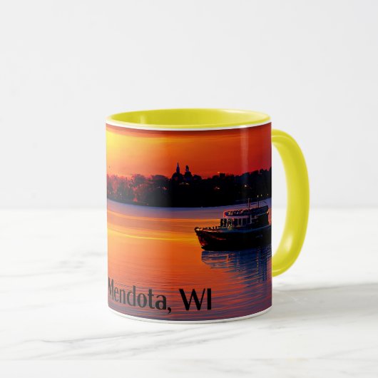 Mendota-See, WI, Tasse (VorderseiteRechts)