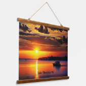 Mendota-See, WI, Wandteppich Mit Holzrahmen (Gewinkelt)