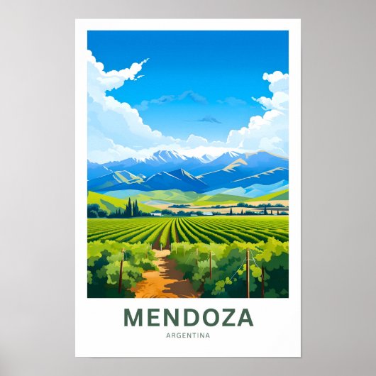 Mendoza Argentina Travel Print Poster (Vorne)