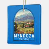 Mendoza Argentinien Reisen Vintag Keramikornament (Links)