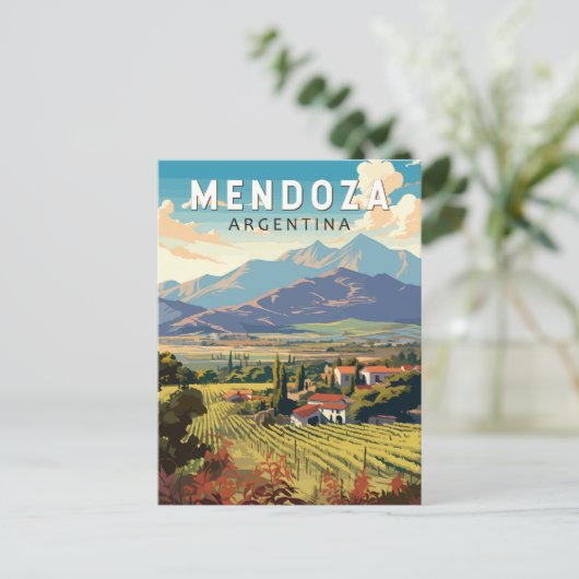 Mendoza Argentinien Reisen Vintag Postkarte (Stehend Vorderseite)