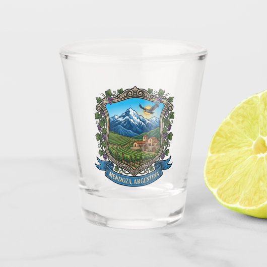 Mendoza Argentinien Schnapsglas (Vorderseite)