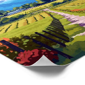 Mendoza Argentiniens Vintage-Illustration Poster (Ecke)